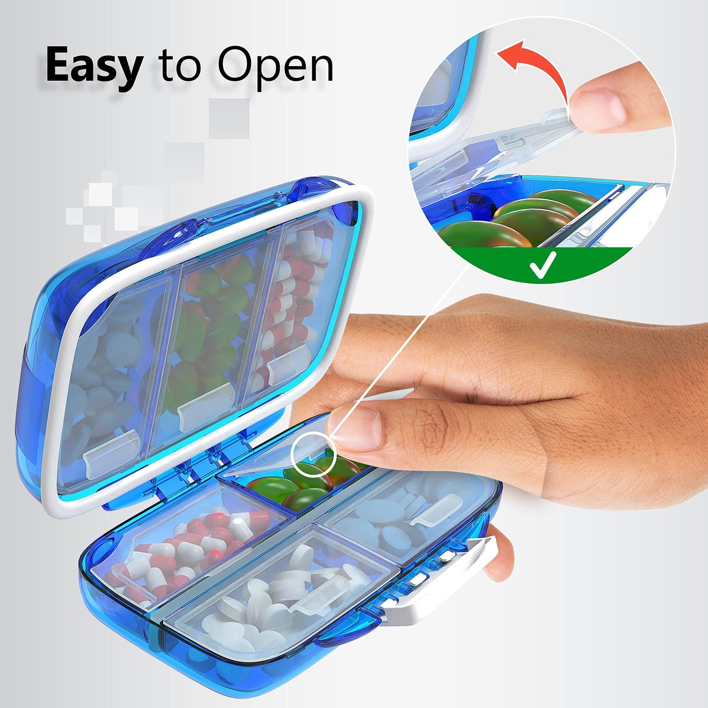 Travel Pill Organizer Moisture Proof Pill Holder Daily Medicine