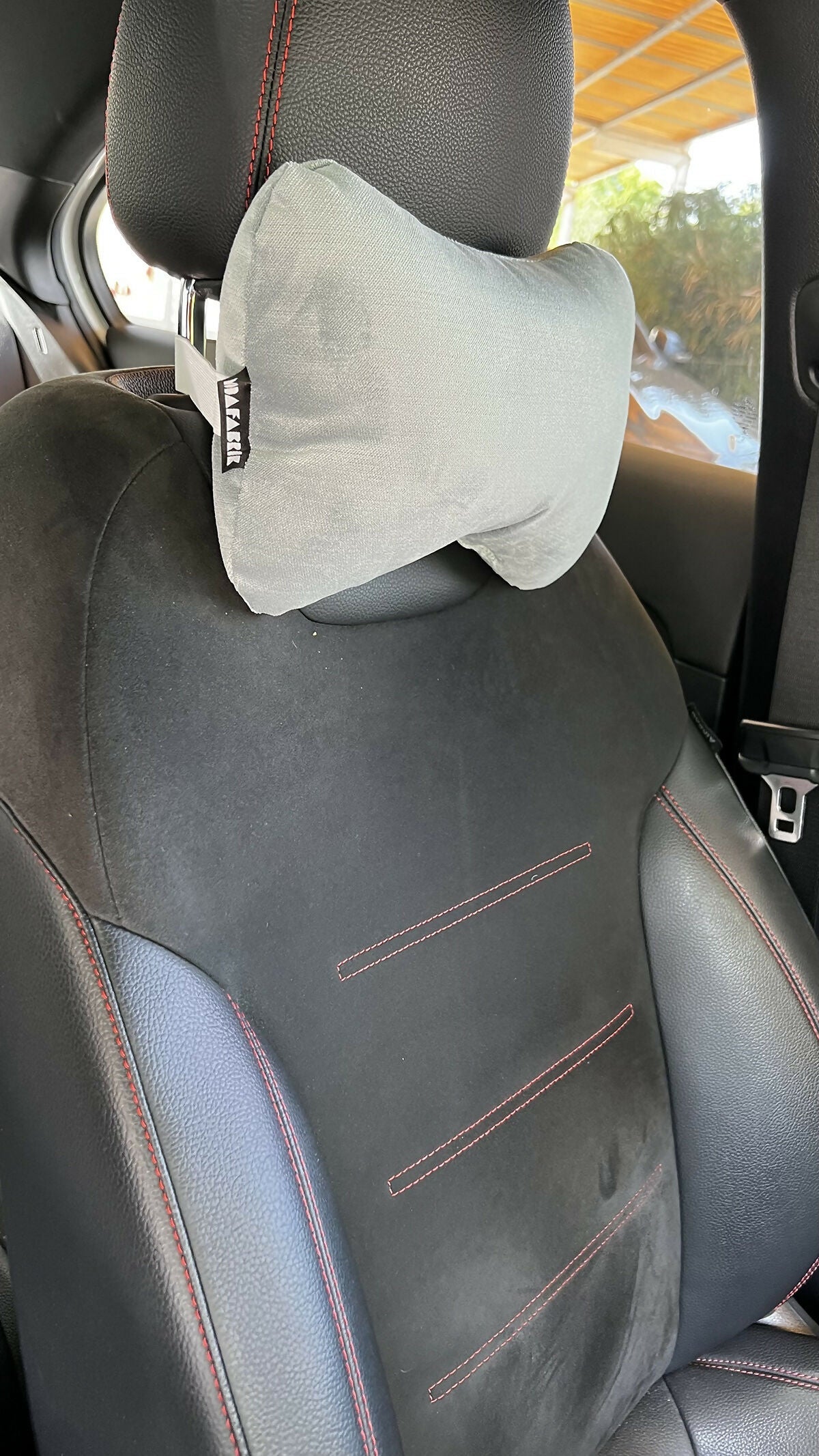 Travel Neck Pillow for Car or SUV with Elastic Strap