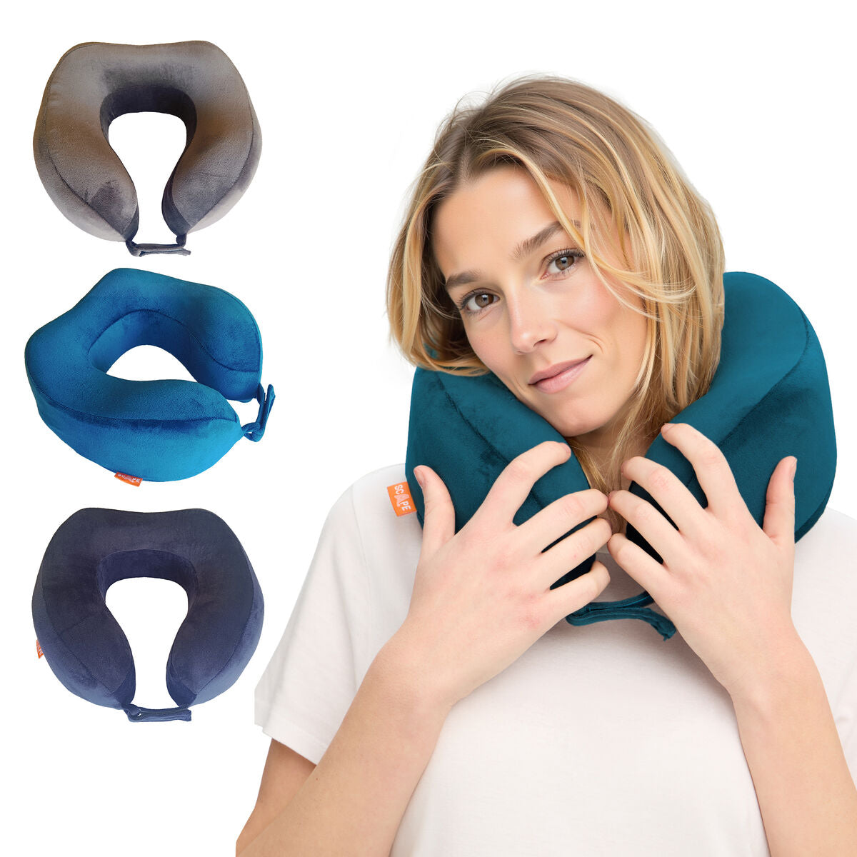 Travel pillow Scape Travel Blue Grey-0