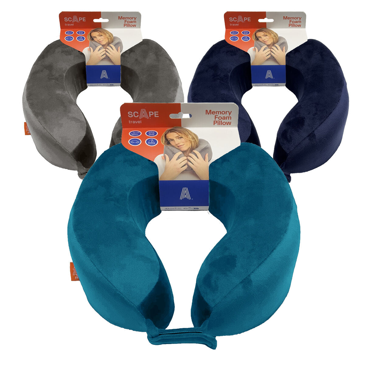 Travel pillow Scape Travel Blue Grey-1